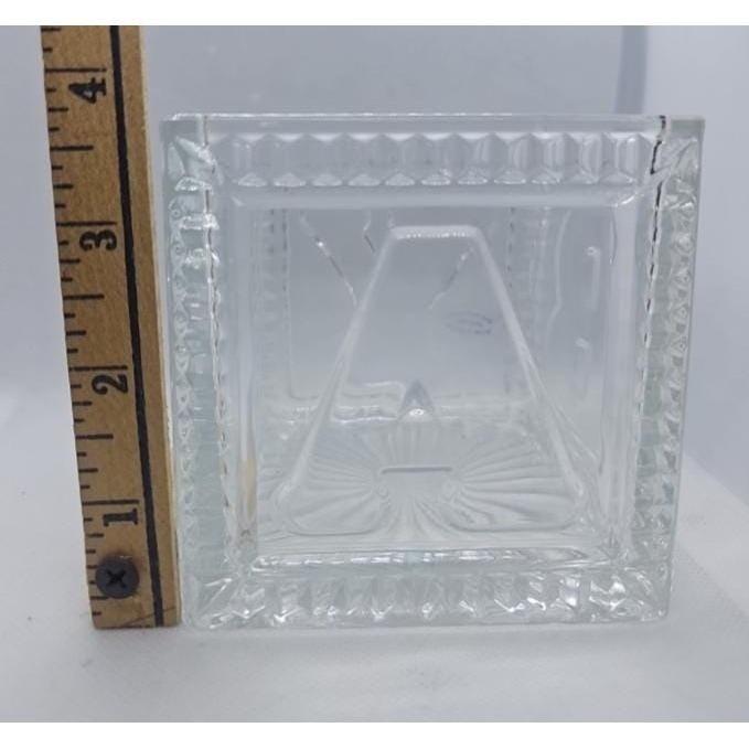 Vintage Mikasa Crystal Baby Keepsake Box BABY Glass Memory Box