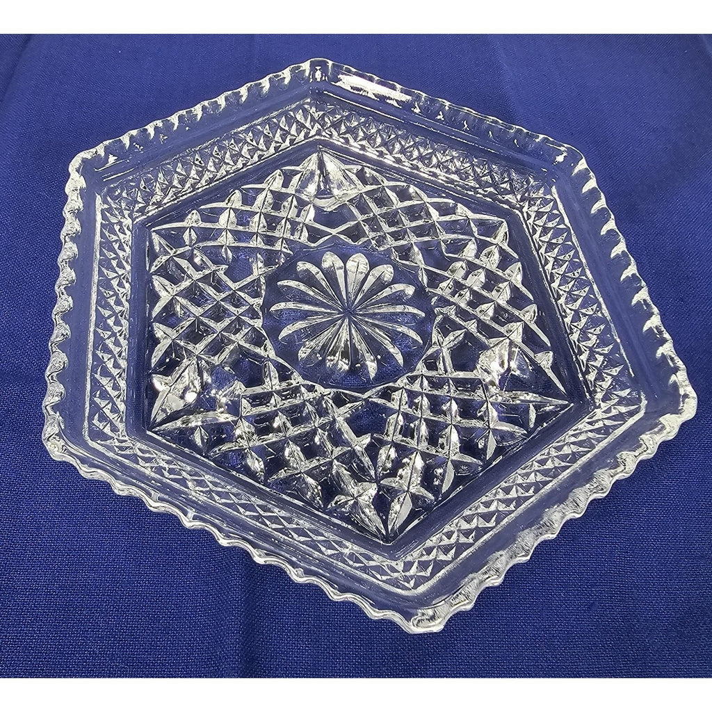 Anchor Hocking Wexford Footed Glass Dish 7.5 Inch Candy Bowl