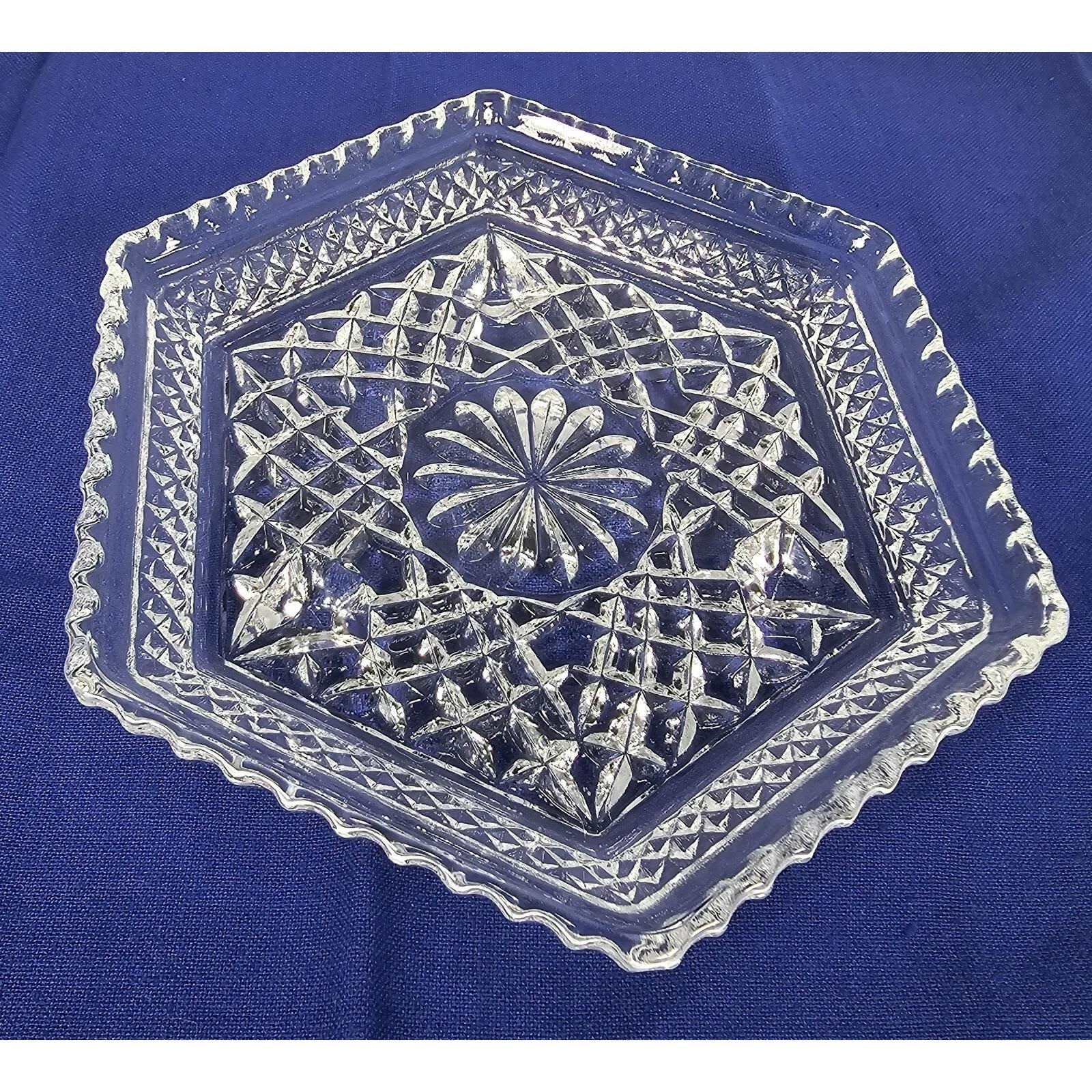 Anchor Hocking Wexford Footed Glass Dish 7.5 Inch Candy Bowl