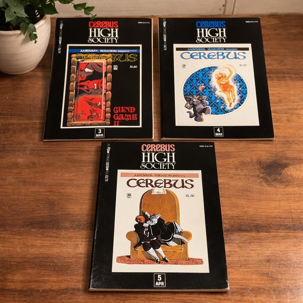 Cerebus High Society Comics Lot #28 #29 #30 Aardvark Vanaheim