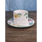 Vintage Majesticware Geranium Cup & Saucer Set by Sakura Floral Stoneware