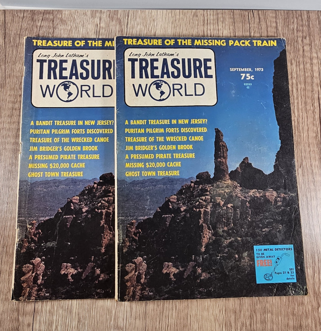 2 × Long John Latham’s Treasure World Magazine – Sept 1973