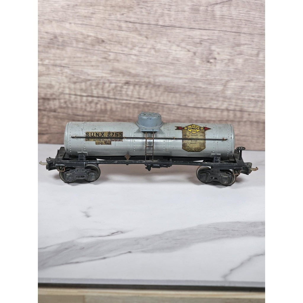 Vintage Lionel 2755 Sunoco Tank Car O Gauge Prewar Train With Box