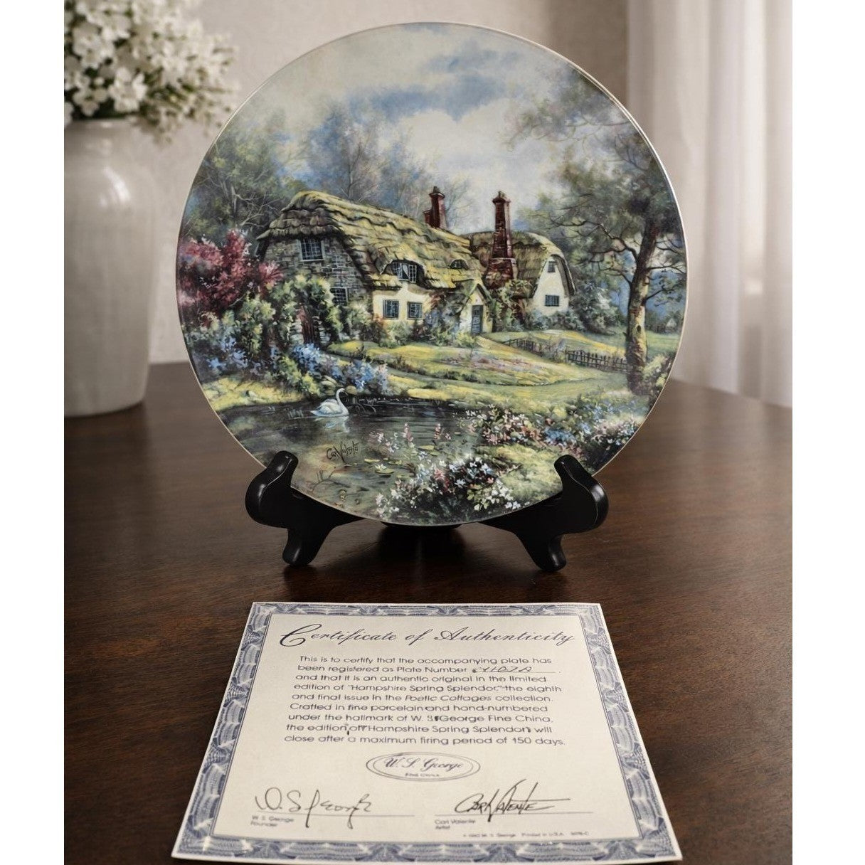 Carl Valente Hampshire Spring Splendor Plate W.S. George Cottage