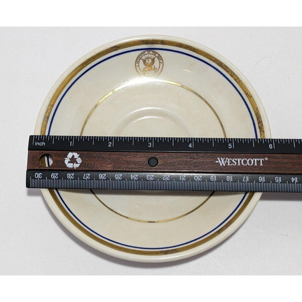 Homer Laughlin US Navy Saucer Plates Set of 2 Vintage USN China