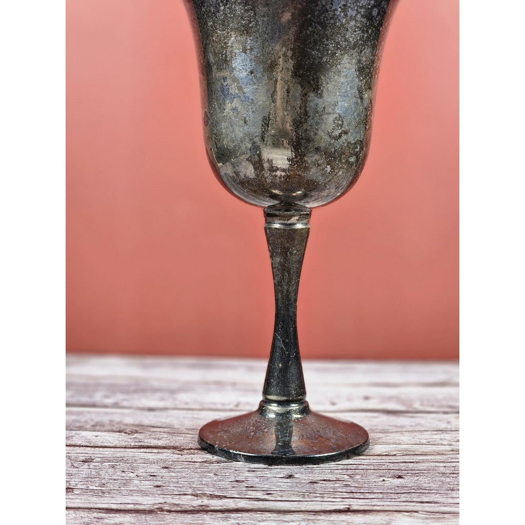 Vintage Salem Silver Plate Wine Goblets Set of 4 Portugal 5.5"