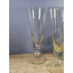Vintage Pilsner Glasses Set of 3 Pedestal Beer Glass 9 Inch