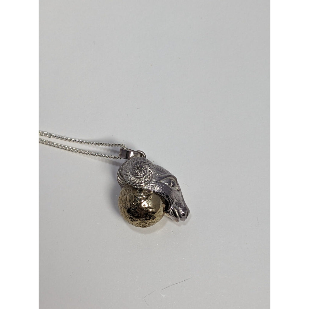 Sterling Silver Aries Zodiac Harmony Ball Pendant Necklace 18 Inch