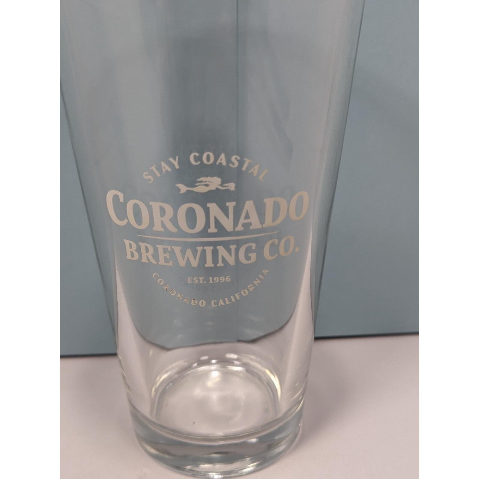 Coronado Brewing Co Pint Glass Etched Logo Beer Glass