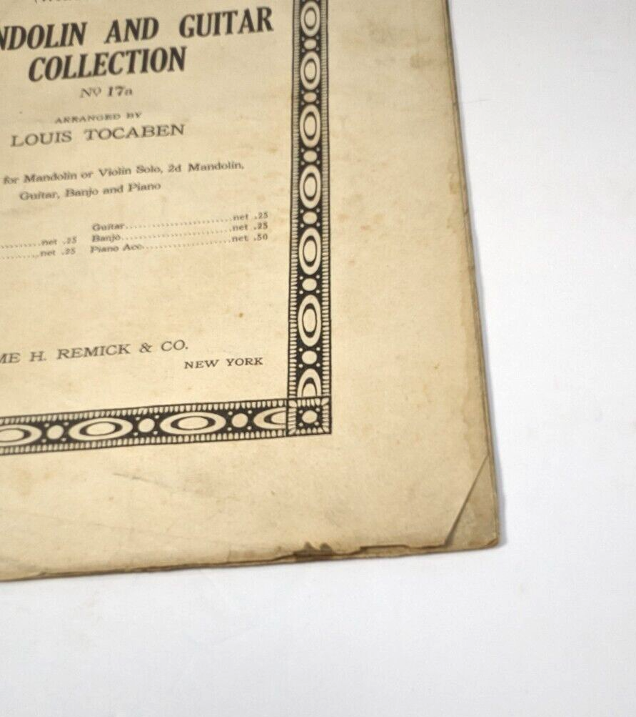 Antique 1916 Mandolin & Guitar Collection No. 17a – Louis Tocaben