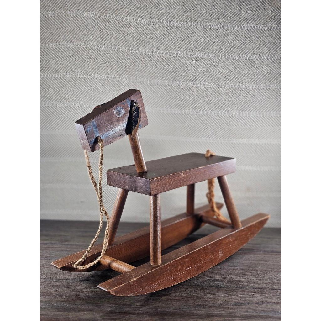 Colonial Wood Products Rocking Horse USA Rustic Nursery Decor