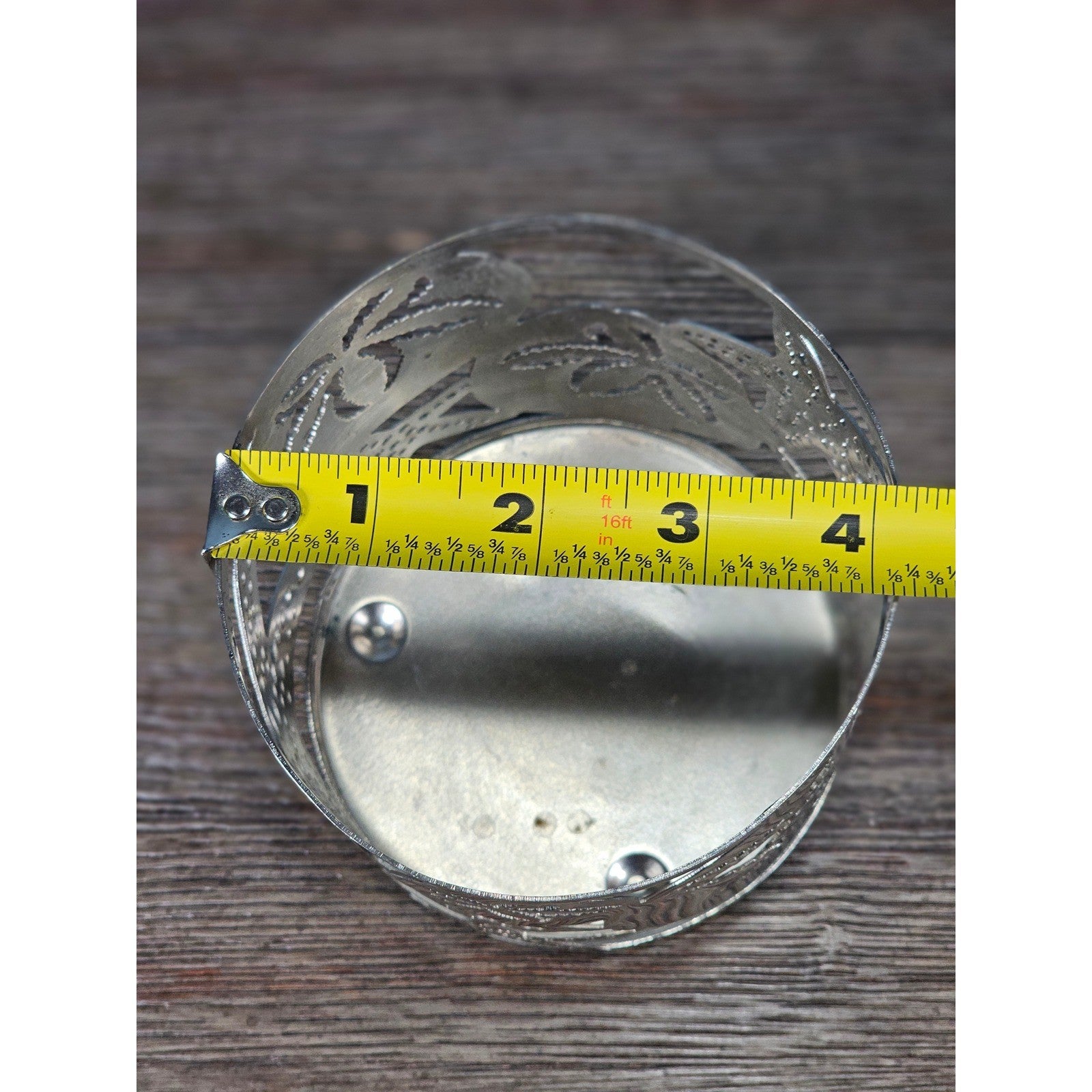 Coastal Metal Candle Holder with Starfish & Sand Dollar Cutouts 4x4