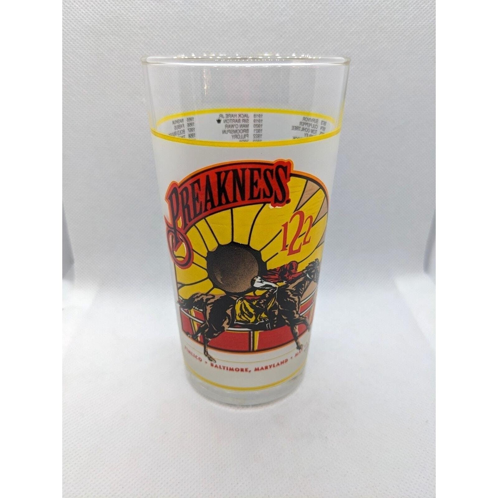 Preakness Stakes Glass 122nd Running 1997 Libbey