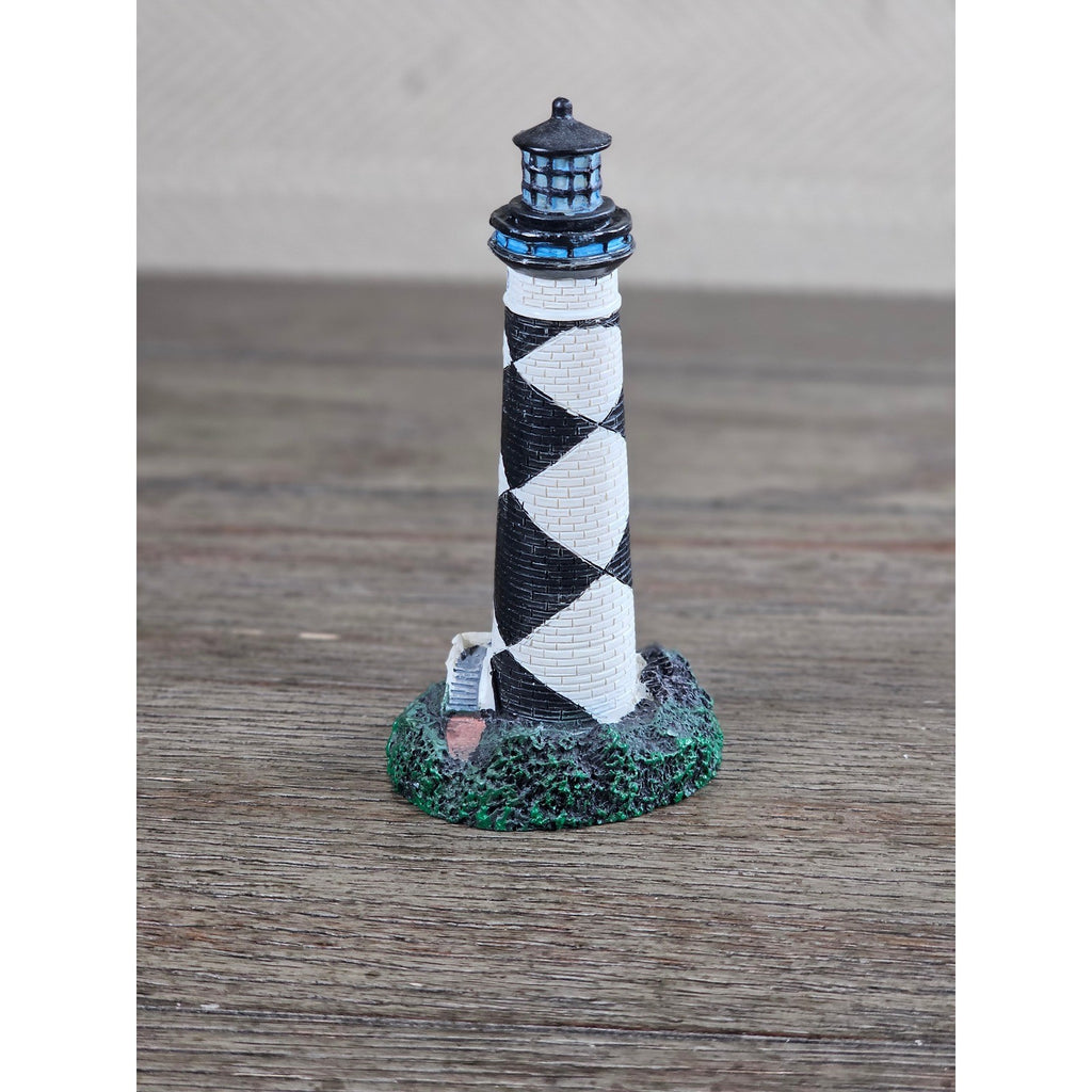 Cape Lookout NC Lighthouse Mini Figurine Resin Coastal Decor