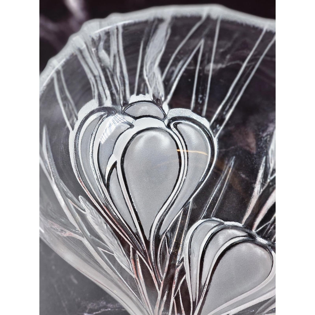 Vintage Mikasa Frosted Glass Garlic Bowl Elegant Kitchen Serving Dish