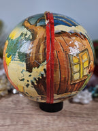 Vintage 1950s German Paper-Mâché Angel Tree Ball Candy Container Christmas