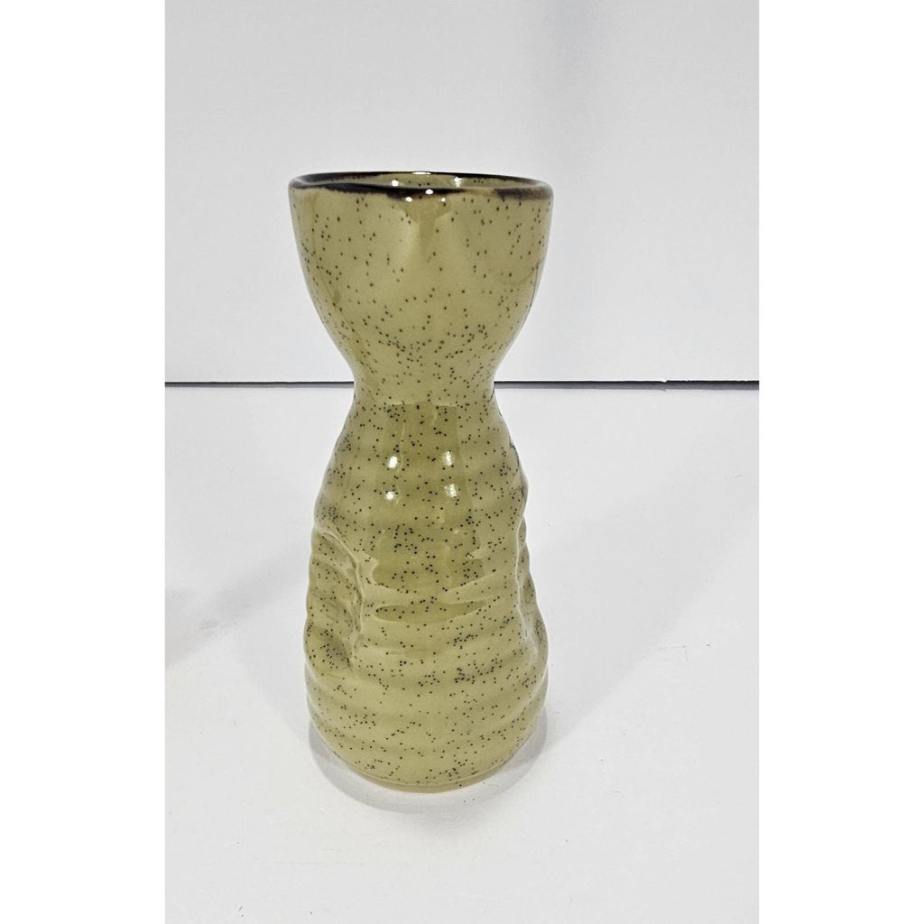 Vintage Stoneware Sake Pitcher Bamboo Motif Handcrafted Ceramic Server