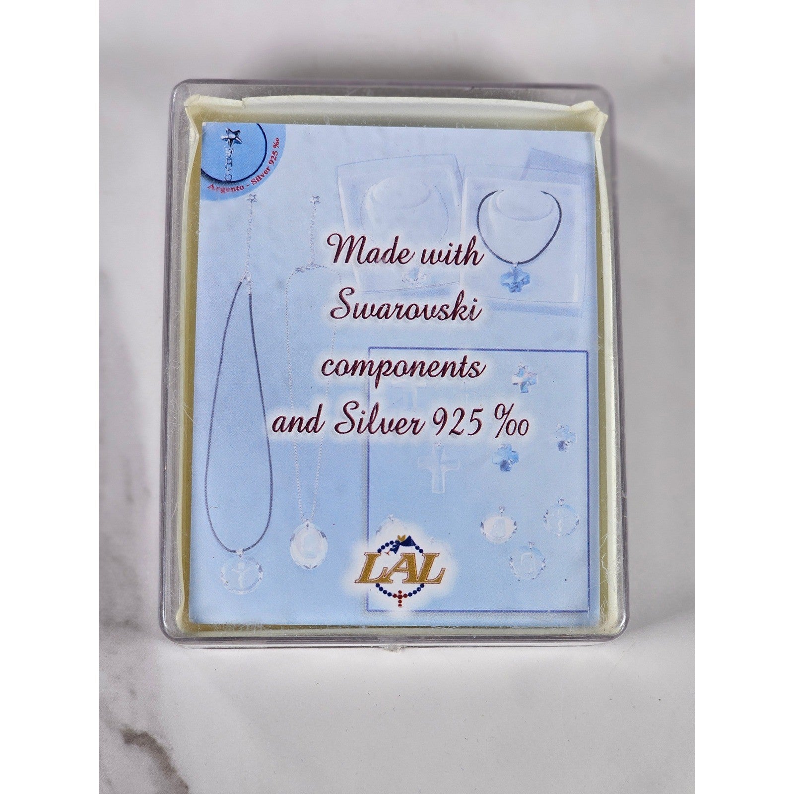 Vintage Swarovski Crystal Madonna Pendant 925 Silver Necklace