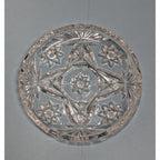 Vintage Cut Glass Coasters Set of 3 Starburst Drink Coasters