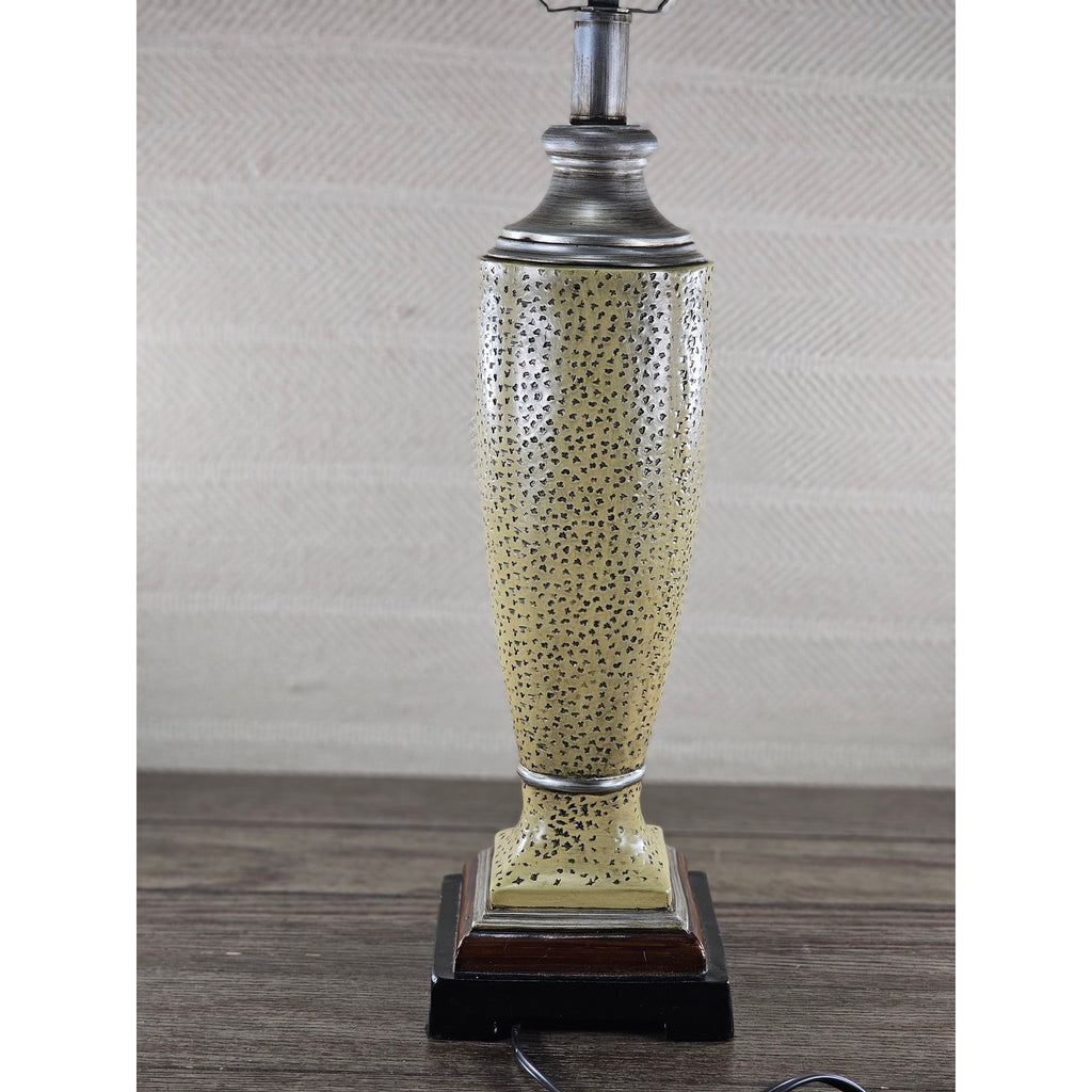 Vintage Textured Table Lamp 28.5" Tall Speckled Cream Base