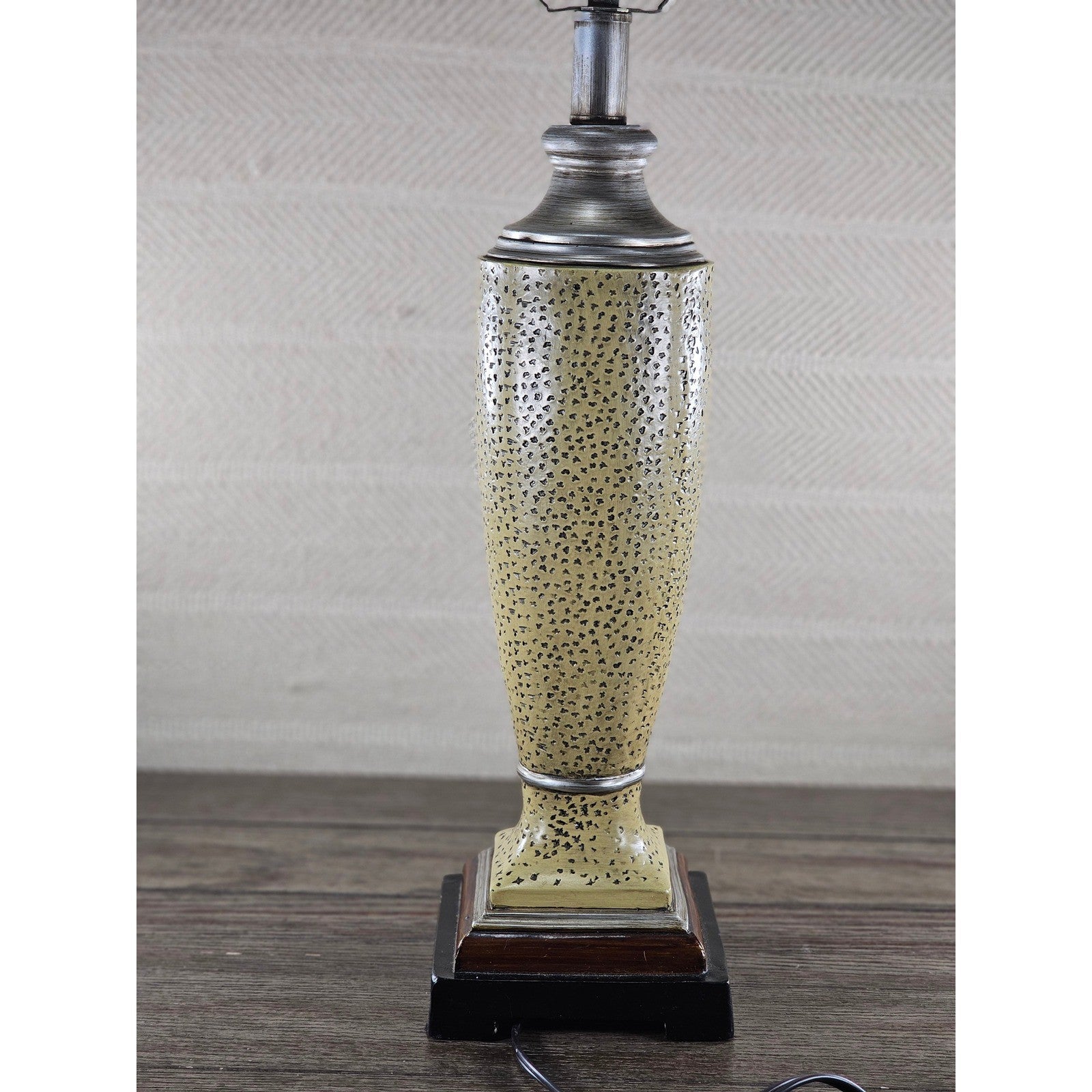 Vintage Textured Table Lamp 28.5" Tall Speckled Cream Base