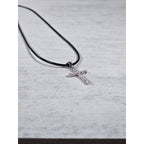 Vintage Sterling Silver Cross Pendant Necklace Faith Jewelry