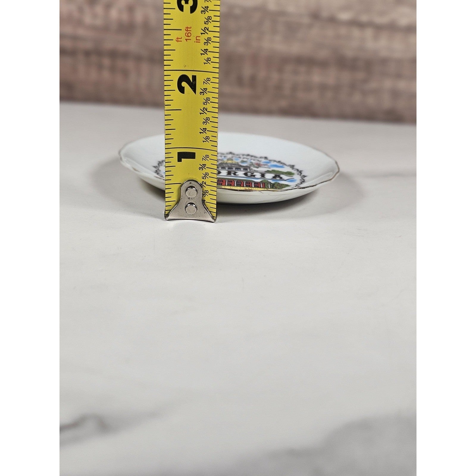 Vintage Georgia Souvenir Plate Mini Capitol Governor Mansion 3.5"