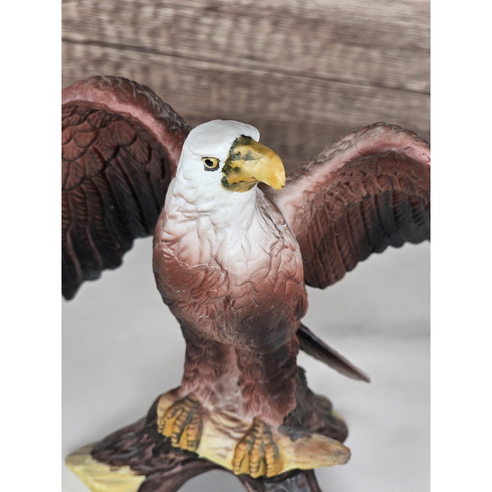 Vintage Bald Eagle Figurine Resin American Eagle Statue