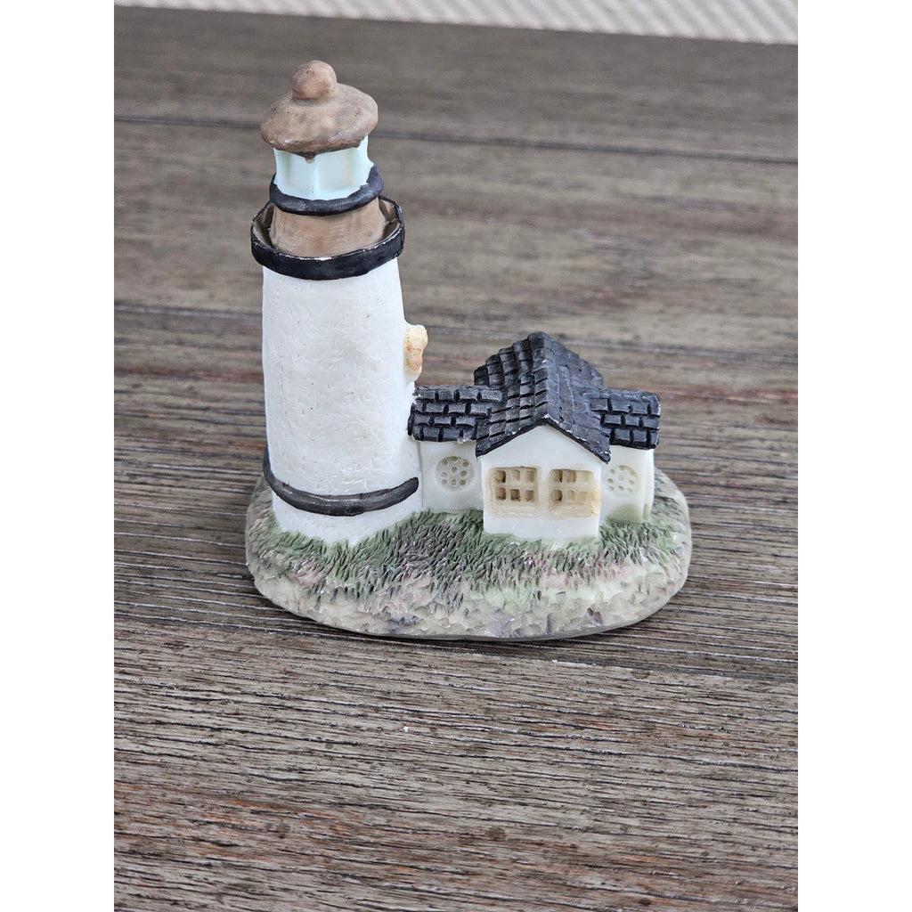 Mini Coastal Lighthouse Figurine Resin Nautical Decor Small Shelf Accent
