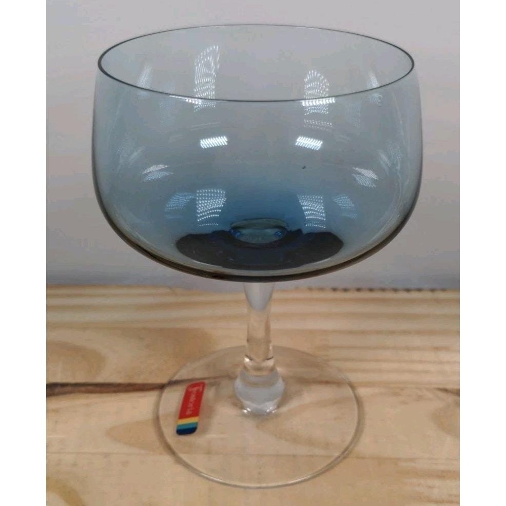 Fostoria Glamour Blue Sherbet or Champagne Glass 5 1/8 Inch Vintage