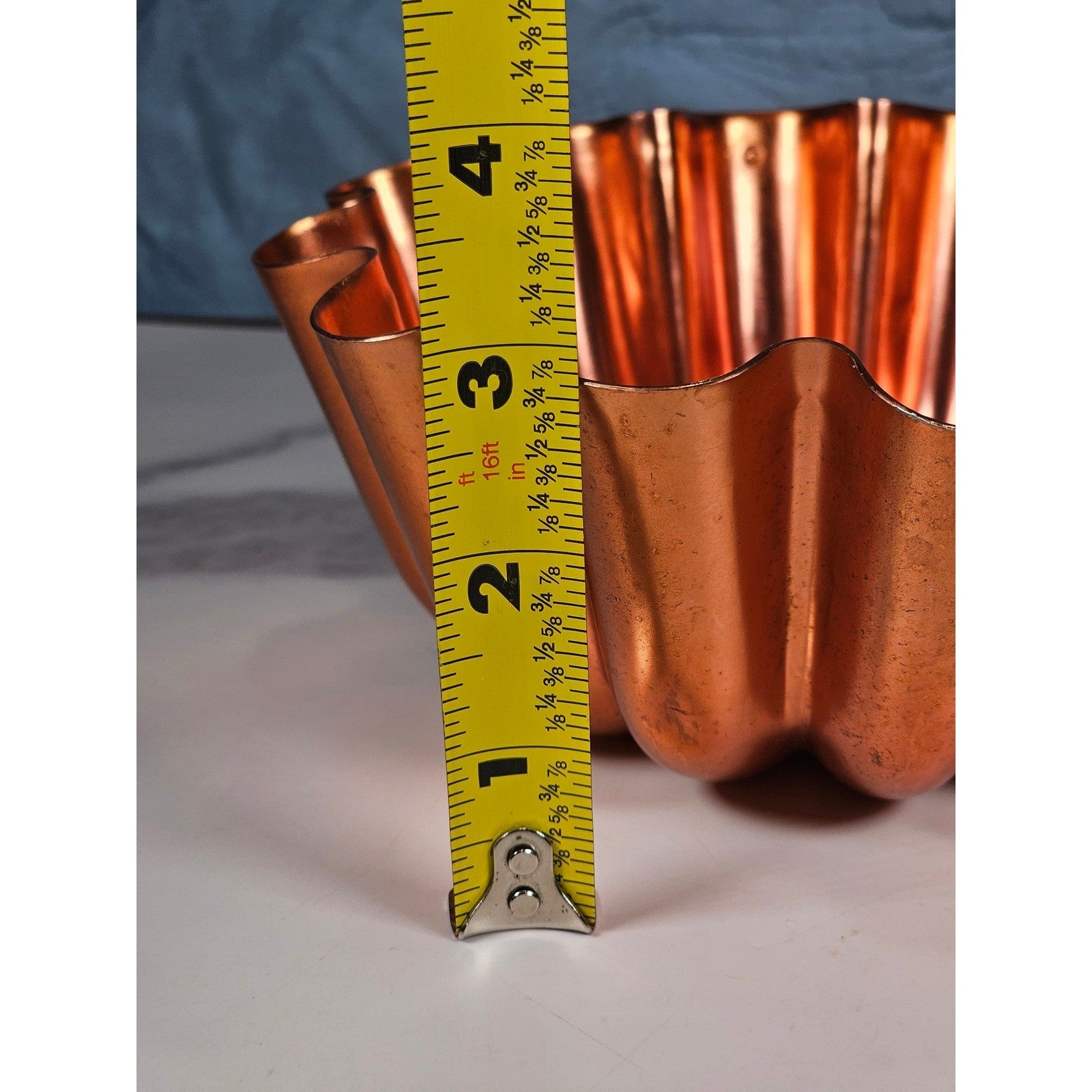 Vintage Copper Fluted Tart Pan Fluted Bowl Dessert Pan