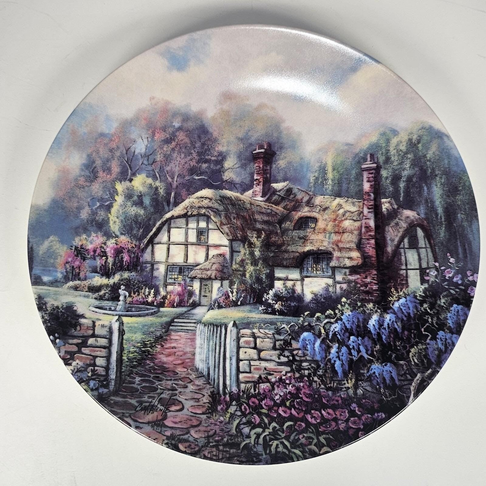 Carl Valente Wisteria Summer Plate Poetic Cottages WS George