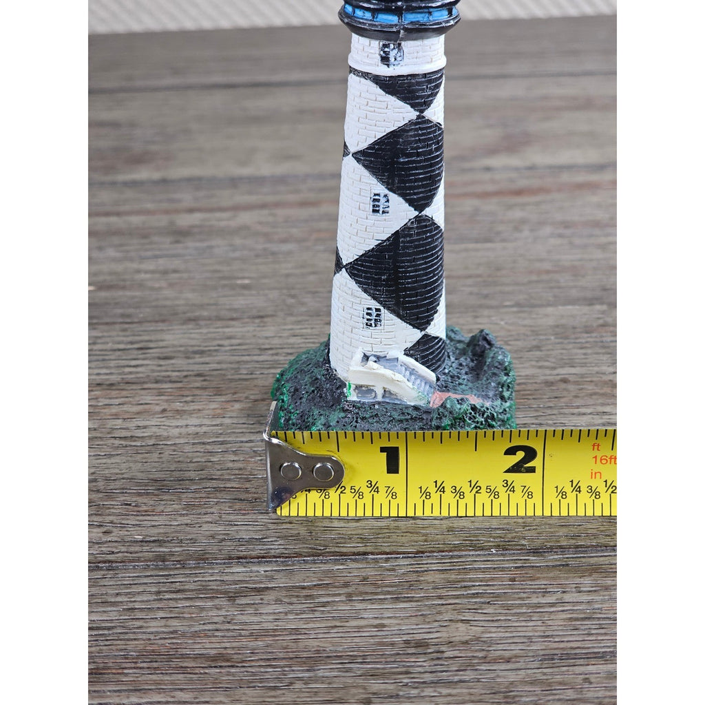 Cape Lookout NC Lighthouse Mini Figurine Resin Coastal Decor