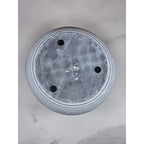 Minimalist Cement Planter with Ribbed Texture Modern Gray Pot