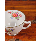 Royal Victoria Fine Bone China Floral Tea Cup Gold Rim England Vintage