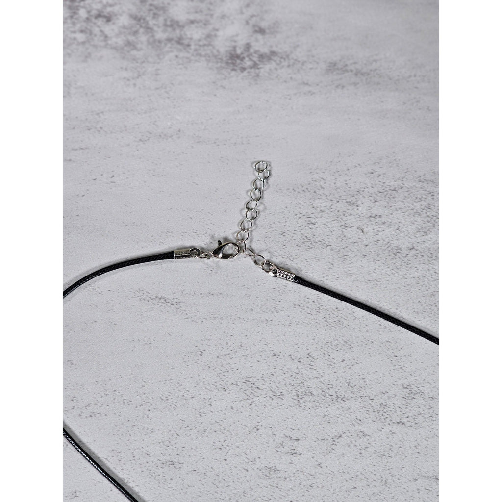 Vintage Sterling Silver Om Necklace Pink Crystal Pendant