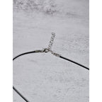 Vintage Sterling Silver Om Necklace Pink Crystal Pendant