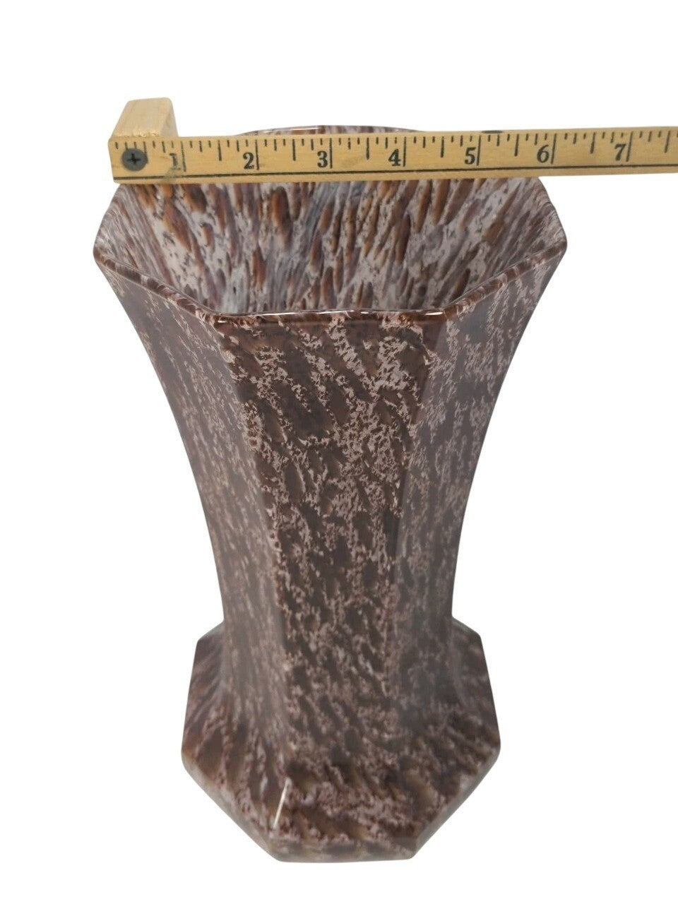 Vintage Red Speckled Glass Vase