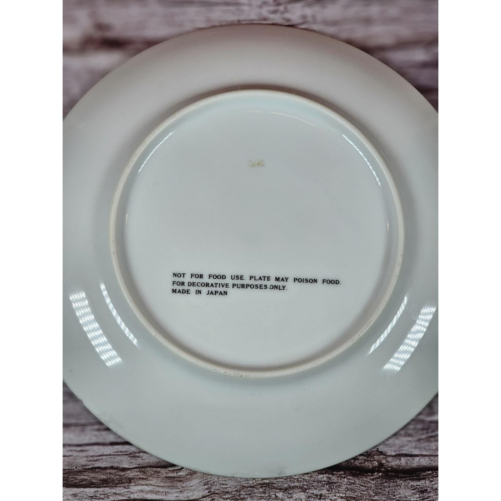 Vintage Currier & Ives Style Pastoral Plate Spring Farm Scene Japan 6.5"