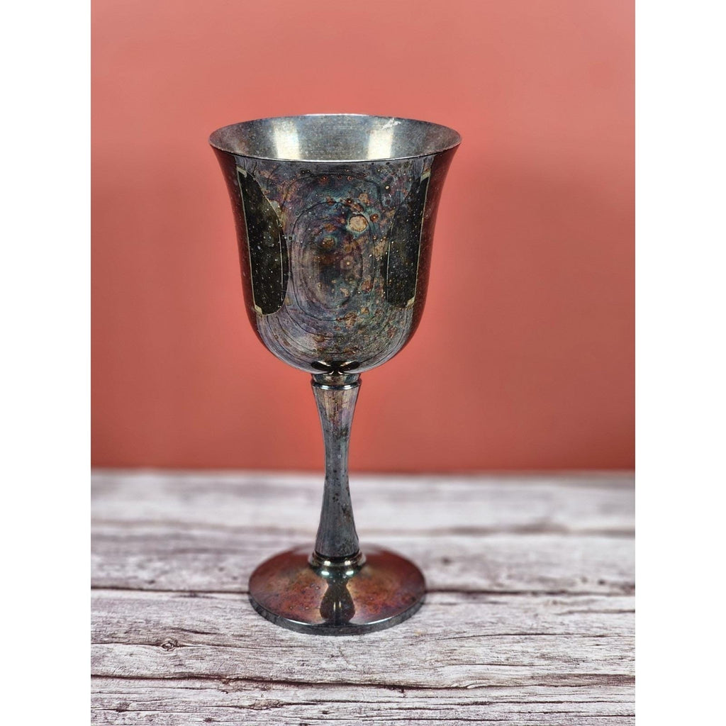 Vintage Salem Silver Plate Wine Goblets Set of 4 Portugal 5.5"
