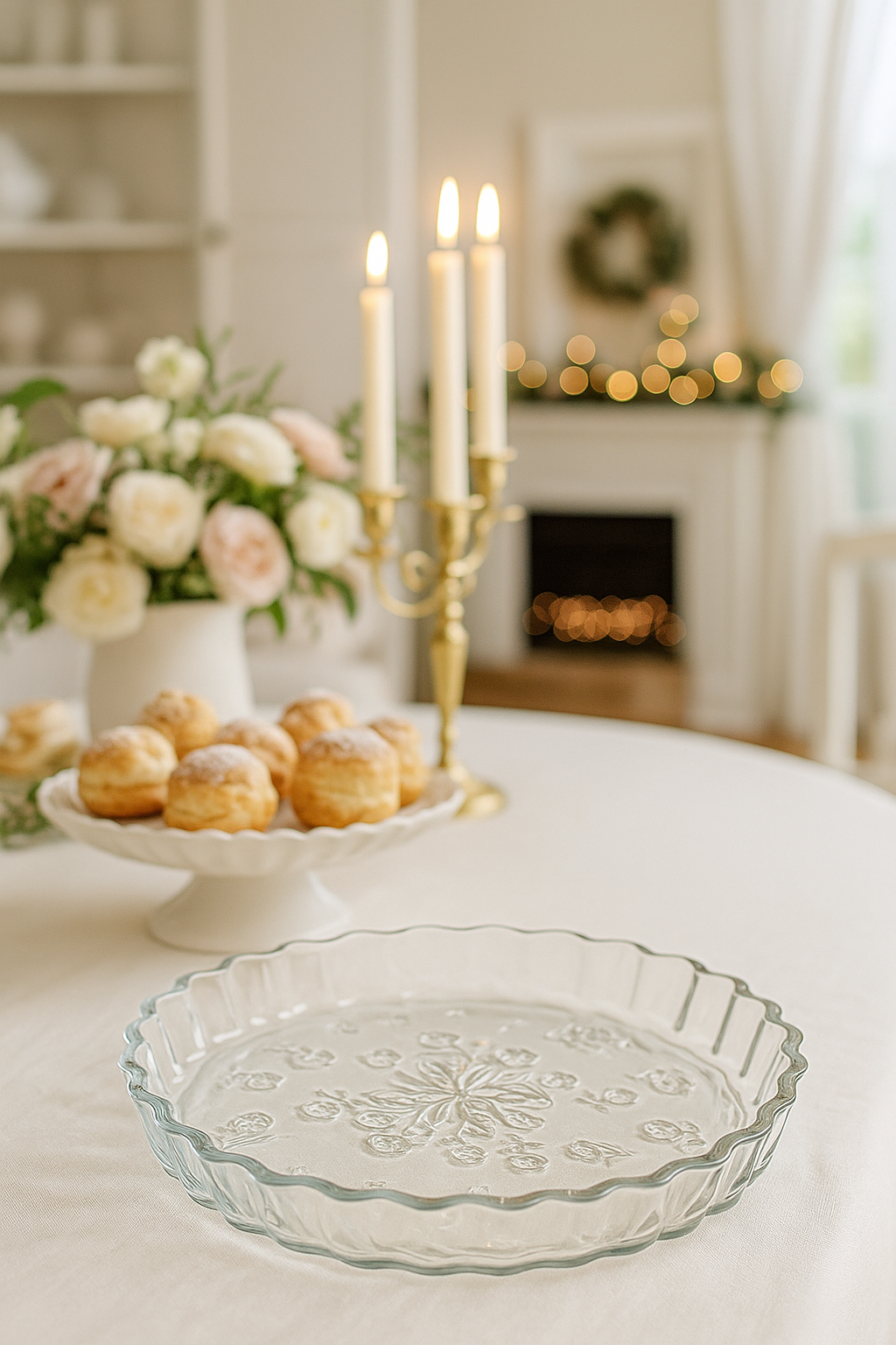 Anchor Hocking Clear 10" Quiche Tart Dish | Vintage Oven Proof Glass Bakeware