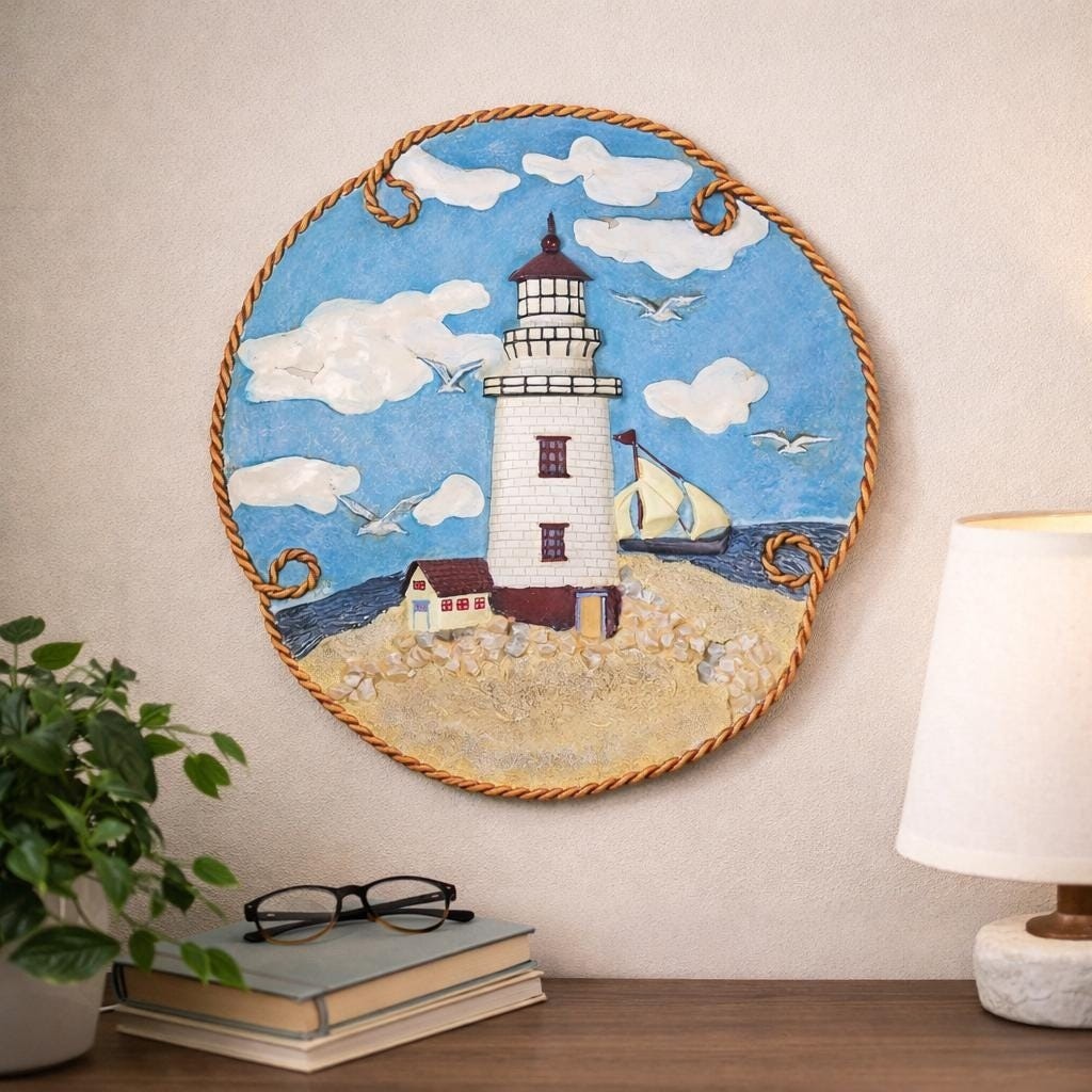 Ganz 3D Lighthouse Wall Decor Nautical Coastal Hanging