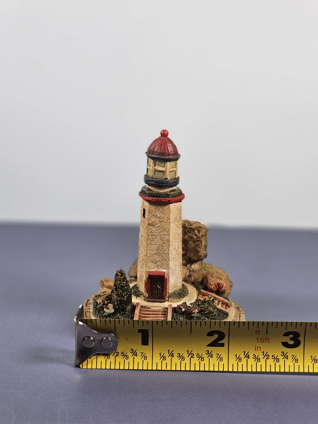 Vintage Ks Collection Lighthouse Figurine 1990s Hand-Painted Keepsake
