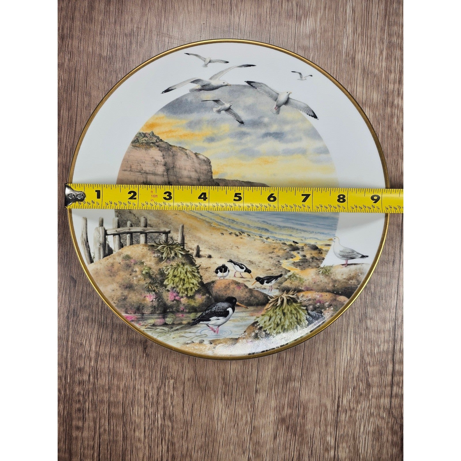 Franklin Porcelain February on the Coast Plate by Peter Barrett 9 Inch