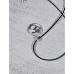 Vintage Sterling Silver Om Symbol Pendant Necklace Spiritual Jewelry