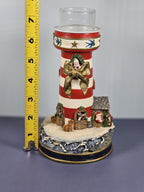 VTG Danbury Mint “Night Before Christmas” Lighthouse Candle Holder Nautical