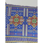 Vintage Turkish Carpet Pillow 9x6 Embroidered Silk Accent Cushion