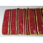 Embroidered "RJS" Red Quilted Makeup & Toiletry Bag Vintage Lillian Vernon