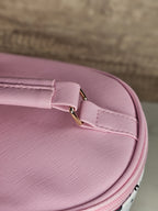 Hello Kitty Pink Cosmetic Case – Sanrio Travel Makeup Bag with Zipper & Charm