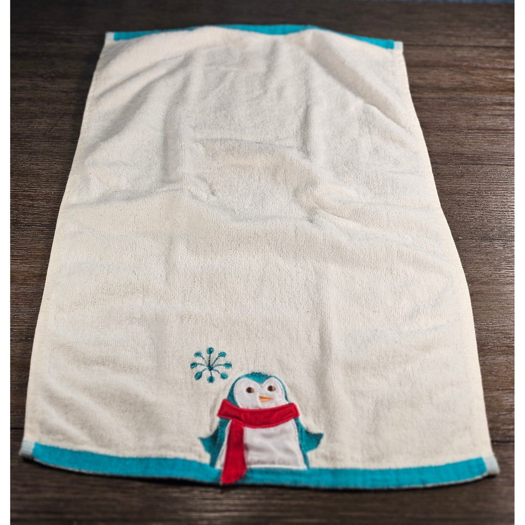 Vintage Penguin Kitchen Towels Set of 2 Cotton Winter Holiday Towels